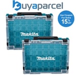 Makita Clear Lid MAKPAC Tool Case Stacking Organiser Tool Box Divider Twin Pack