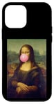 Coque pour iPhone 12 mini Pink Bubble Gum Mona Lisa Pop Art Da Vinci