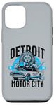 Coque pour iPhone 12/12 Pro Detroit Motor City Lion Muscle Car T-shirt graphique