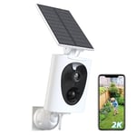 virtavo 2K Solar Camera Outdoor Wireless, Rechargeable Battery, CCTV Camera Systems For Home Security, Starlight Lens Colorful Night Vision, Remote Access, Motion Detection, Siren, Voice Intercom