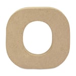 Décopatch AC827C - Un support en papier brun mâché 1,5x9x8,5 cm, Lettre minuscule o