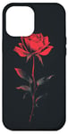 Coque pour iPhone 12 Pro Max Rose Minimaliste Art Floral Botanique Vintage