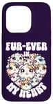 Coque pour iPhone 15 Pro Fur-ever in My Heart Kawaii Cochon d'Inde Cœur