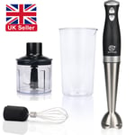 4 in 1 Hand Blender Food Mixer Stick Set Processor Electric Whisk Chopper Fruit