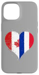 Coque pour iPhone 15 Canada France Drapeau pour Fier Canadien Français