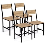 Idmarket - Lot de 4 chaises de cuisine detroit design industriel