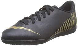 Nike VaporX XII Club TF Chaussures de Football, Black MTLC Vivid Gold 077, 36.5 EU