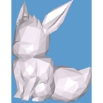 MakeIT Size: Xl, Low Poly "eevee" Pokémon Collection, Collect All Svart Xl