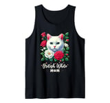 Roses Flowers British White Mom British Shorthair Cat Tank Top