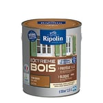 RIPOLIN - Peinture pour Bois Intérieur/Extérieur - Sans Sous-couche Ultra-couvrant - Résiste aux Intempéries, UV et Chocs - Protège et Magnifie - Lessivable - Satin - 2,5L - Ton Bois