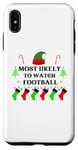 iPhone XS Max Most Likely To Watch Football Family Santa Elf Hat Case