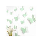 Ambiance Sticker 3D Papillons Stickers Décoration Papillon Autocollants Muraux pour Maison Pièce - Pack of 12 Pièces Menthes Papillon