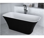 Baignoire îlot ASSOS bicolore:noir/blanc 160 x 70 cm