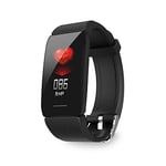 Bracelet de Sport Unisexe HR - Écran Couleur TFT - Étanche IP67 - Moteur Micro Vibration - Longue durée de Vie - Bluetooth 4.0 - Noir