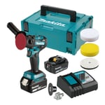 Makita DPV300RTJ 18V Brushless Sander Polisher 2 x 5.0Ah Battery Charger & Case