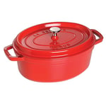 STAUB 1103706 Cocotte ovale en fonte, 8,5 quarts, cerise