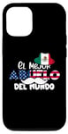 Coque pour iPhone 15 Pro Funny Mejor Abuelo Del Mundo Drapeau mexicain cool Grand-père