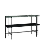 GUBI TS Console avlastningsbord 120x30x72 cm green guatemala marble-svart stativ-med bricka