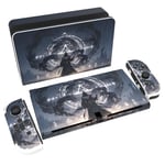 playvital Full Set Protective Stickers for Nintendo Switch OLED Model, Customized Vinyl Decal Skins for Switch OLED Console & Joycon & Dock & Grip - Runecaster