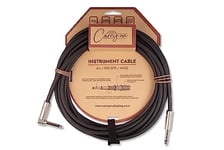 Carry-on 6m (20ft) Instrument Cable Straight ¼” Jack to Angle ¼” Jack for Bass/Electric Guitar/Electro-Acoustic/Keyboard/Amp