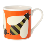 Orla Kiely Orange Busy Bee Bird Quite Big Large Mug - 400ml