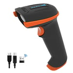 Tera Lecteur de Codes-Barres sans Fil et Filaire avec Indicateur de Niveau de Batterie Scanner de Codes-Barres Imprimés Numériques 1D 2D QR Douchette Portable Plug and Play, Modèle D5100