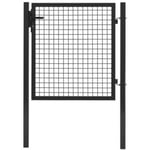 Portillon pour cloture grillagée Garden+ noir l. 105 x H.100 cm