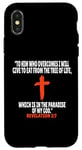 Coque pour iPhone X/XS Apocalypse 2:7 Écriture des versets de la Bible