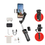 hohem iSteady x3 Gimbal Stabilizer for iPhone,AI Tracker Gimbal,3-Axis Smartphone Gimbal w/3-Color Fill Light,Detachable Remote Control Built-in Extension Rod,Foldable Gimbal,hohem x3 phone stabilizer