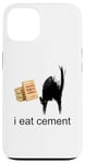 Coque pour iPhone 13 I Eat Cement Maudit Chat Drôle Curly Specific Meme