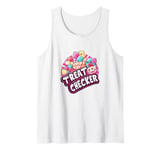 Treat Checker Funny Candy Food Munchies Halloween Snack Fun Tank Top