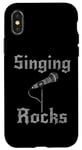 Coque pour iPhone X/XS Singing Rocks, chanteur chanteur musicien rock Goth