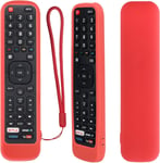 Housse Coque En Silicone Pour Hisense Telecommande, En2R30N En2K30P En2P30H En2J30H En2D30H, Etui De Protection Pour Hisense Telecommande, Antiderapage, Antisismique, Lavable(Rouge)