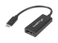 Lanberg - Adapter För Video / Ljud - Displayport Hona Till 24 Pin Usb-C Hane - 15 Cm - Svart