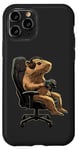 Coque pour iPhone 11 Pro Capybara Gamer Casque de jeu vidéo pour adolescents et joueurs de jeux