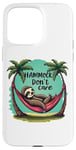 iPhone 15 Pro Max Relaxing Sloth Hammock Don’t Care Funny Tropical Palm Tree Case