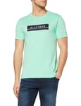 Tommy Hilfiger Corp Box Print Tee T-Shirt, Vert (Spring Bud 377), M Homme