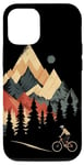 iPhone 15 Mountain Bike Downhill Biking Biker MTB Geometric Vintage Case