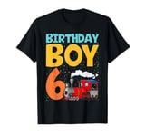 Kids Railroad 6th Birthday Train Boys 6 Years Old B-Day T-Shirt