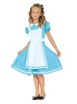 Smiffys Costume princesse du pays des merveilles, bleu, avec robe, tablier attaché et bandeau