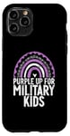 Coque pour iPhone 11 Pro Purple Up pour enfants militaires Army Purple Military Child