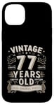 Coque pour iPhone 14 Plus Vintage Legend 77 Years Old Limited Edition Men Women Bday