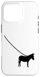 Coque pour iPhone 16 Pro Anne sur une laisse – Mule Burro Farm Farming Funny Cute