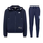 Nike Air Full Zip Cotton Fleece Tracksuit Navy