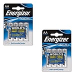 2X Pack of 4 Energizer AA ULTIMATE Lithium Batteries 1.5v LR6 L91 Digital Camera