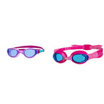 Zoggs Phantom 2.0 Childrens Swimming Goggles, Blue/Purple/Blue & Little Twist Kids Swimming Goggles, UV Protection Swim Goggles, Adjustable Strap Children’s Goggles - Pink and Fuchsia