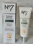 No7 Future Renew Damage Protection Defence Shield SPF50 50ml Brand New Boxed