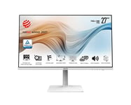 MSI Modern MD271PWDE Moniteur Professionnel 27" FHD (1920 x 1080), 75 Hz, Panneau IPS, USB-C, Blanc