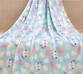 "Hemasa" Luxury Soft Fleece Blanket for pram,mos Basket,Travel cot 75 x 100cm for Babies from Newborn (Blue)