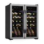 Klarstein Wine Refrigerator 36 bottles 2 zones LED Wine Fridge Beer Cooler LED